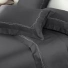 Jogo Cama King Chumbo Windsor com Bordado Kacyumara Luxo Jogo Cama King Chumbo Windsor com Bordado Kacyumara Luxo