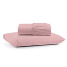 Jogo Cama Lençol Bali Solteiro Percal 180 Fios 100% Algodão Ponto Palito 2 Peças - Rosa