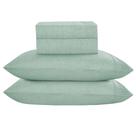 Jogo Cama Lençol Casa Scarpa Alba King 300 Fios Verde Menta