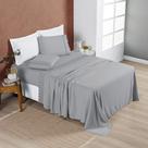 Jogo Cama Lençol Divino Lese King 4 Peças - Grafite - 100% Poliéster