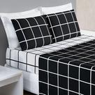 Jogo Cama Lençol Solteiro 200 Fios 3 Peças Preto