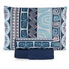 Jogo Cama Lençol Sonnet Solteiro Malha Estampada 100% Algodão 3 Peças - Geométrico - Azul Marinho