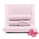 Jogo Cama Lençol Unique Casal Padrão 400 Fios Ponto Palito 4 Peças - Rosa Jogo Cama Lençol Unique Casal Padrão 400 Fios Ponto Palito 4 Peças - Rosa
