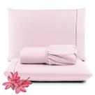 Jogo Cama Lençol Unique King 400 Fios Ponto Palito 3 Peças - Rosa Jogo Cama Lençol Unique King 400 Fios Ponto Palito 3 Peças - Rosa