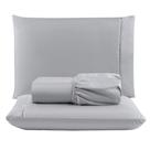 Jogo Cama Lençol Unique King Micro Percal 400 Fios Ponto Palito 3 Peças - Cinza Jogo Cama Lençol Unique King Micro Percal 400 Fios Ponto Palito 3 Peças - Cinza
