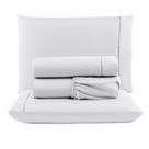Jogo Cama Lençol Unique King Micro Percal 400 Fios Ponto Palito 4 Peças - Branco Jogo Cama Lençol Unique King Micro Percal 400 Fios Ponto Palito 4 Peças - Branco