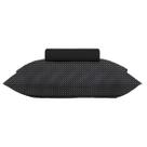 Jogo cama simples 2pçs toque acetinado - solteiro - slim preto - bom sono