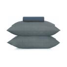 Jogo cama simples 3pçs toque acetinado - queen - slim marinho Jogo cama simples 3pçs toque acetinado - queen - slim marinho