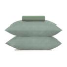 Jogo cama simples 3pçs toque acetinado - queen - slim organic - altenburg