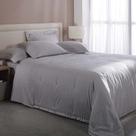 Jogo Cama Solteiro 300 Fios Damask Square Cinza Buddemeyer
