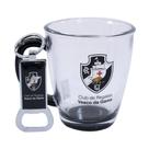 Jogo Caneca De Vidro 370ml e Abridor Vasco Oficial