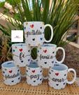 Jogo Canecas 280ml Porcelana Decorada Frases Jogo Canecas 280ml Porcelana Decorada Frases