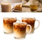 Jogo Canecas de Vidro 220ml Original Line Xícara de Café Chá Transparente Cozinha Louça Resistente