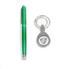 Jogo caneta de metal touchscreen com chaveiro - fluminense