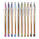 Jogo Canetas Bic Cristal Fina Fashion 10 Cores Transparente Colorida