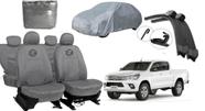 Jogo capa couro Hilux 13-16 + capa cobrir premium