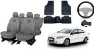 Jogo capa couro sob medida Fluence 09-17 + tapete