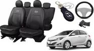 Jogo Capas de Couro Hyundai HB20 2013 + Capa de Volante + Chaveiro Hyundai