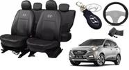 Jogo Capas de Couro Hyundai ix35 2019 + Capa de Volante + Chaveiro Hyundai