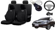 Jogo Capas de Couro Toyota Corolla 2008 + Capa de Volante + Chaveiro Toyota