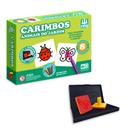 Jogo Carimbos Animais 8 peças + Giz de Cera p/ Colorir - Nig