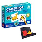 Jogo Carimbos Fundo Mar 8 pçs + Giz de Cera p/ Colorir - Nig