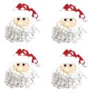 Jogo Carinha Papai Noel Pelúcia Premium 15cm 4 Peças Jogo Carinha Papai Noel Pelúcia Premium 15cm 4 Peças