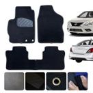Jogo Carpete para carro Versa Advance 11 12 13 14 15 2016 Sob Medida Personalizado Traseiro Preto