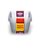 Jogo Cestos Organizadores Ordene 1,4lt Branco Leve 4 3 Pague