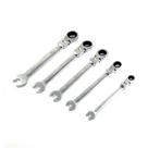 Jogo Chave Boca Combinada Com Catraca Cabeça Móvel 5 Peças