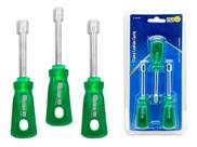 Jogo Chave Canhão Curta Com 3 Peças 8mm 7mm 6mm Aço Vanadio Jogo Chave Canhão Curta Com 3 Peças 8mm 7mm 6mm Aço Vanadio