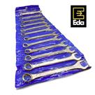 Jogo Chave Combinada Boca e Estrela 12 Peças de 6 a 22mm EDA Resistente Aço Carbono Jogo Chave Combinada Boca e Estrela 12 Peças de 6 a 22mm EDA Resistente Aço Carbono