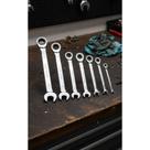 Jogo Chave Combinada Catraca 7 Peças 8-19mm Aço CrV