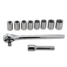 Jogo Chave De Vela Com Catraca Articulada 10 Peças (8 A 15mm) - Aço Forte - Aco Forte