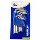 Jogo chave torx 9 peças aço resistente t10 t50