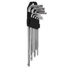 Jogo Chave Torx Cromada 9 Peças Profissional Com Suporte G