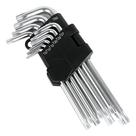Jogo Chave Torx Longa Com Furo T9 A T50 Crv Western Kit 10pç Cor Prateado