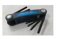 Jogo Chave Torx Torque T6,t7, T8 A T25 Tipo Canivete 8 Peças