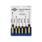 Jogo Chaves Fenda/Philips Brasfort 6 Peças Aço Cromo Vanádio Magnetizadas Cabo Borracha Jogo Chaves Fenda/Philips Brasfort 6 Peças Aço Cromo Vanádio Magnetizadas Cabo Borracha