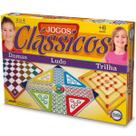Jogo Clássico 3 em 1 Damas Ludo e Trilha Toia 12133