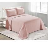 Jogo Colcha Queen Camesa Loft 3 Peças Microfibra Matelassê Ultrassônico Porta Travesseiro Cobre Leito Casal Premium
