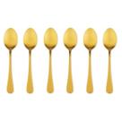 Jogo Colher de Mesa Sopa Dourada 6 Peças