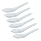 Jogo com 06 colheres de porcelana finger food branco 12,5cm