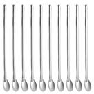 Jogo com 10 Colheres de Suco Mexedora para Jarra em Inox 30cm Jogo com 10 Colheres de Suco Mexedora para Jarra em Inox 30cm