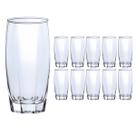 Jogo com 10 Copos Vidro Florence Luxo 370ml Transparente