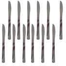 Jogo com 12 Facas Modelo Clássico Aço Inox