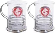 Jogo com 2 Canecas De Vidro 200ml Internacional