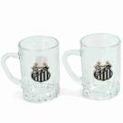 Jogo Com 2 Canecas De Vidro 90ml - Santos