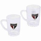 Jogo Com 2 Canecas De Vidro 90ml - SPFC - Mileno