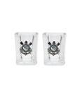 Jogo Com 2 Copos De Vidro Para Shot 70ml Corinthians